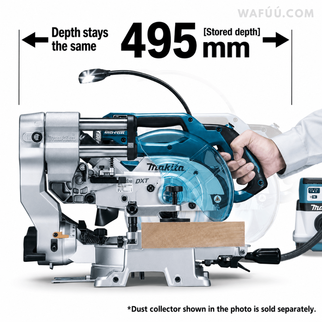 Makita Akku-Zug-Kapp- und Gehrungssäge Doppelgehrung LS610DZ 18V 165mm Blatt